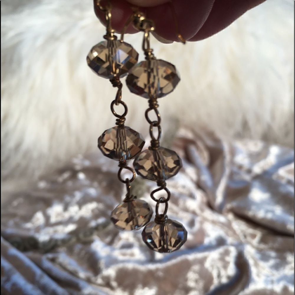 THREE DROP Opaque Faceted Earrings!
